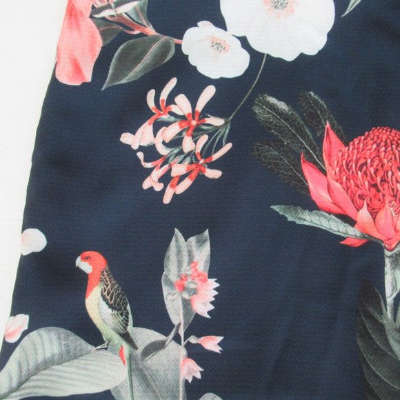 STYLESTALKER Womens Floral Print Romper Size S blue multicolor Lined Back Zip - Picture 5 of 12